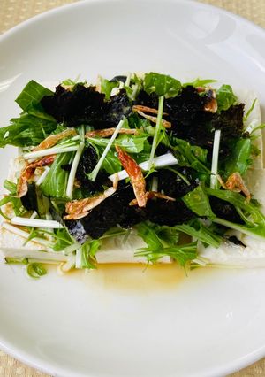 【カルシウム】豆腐と水菜のサラダ-レシピのメイン写真
