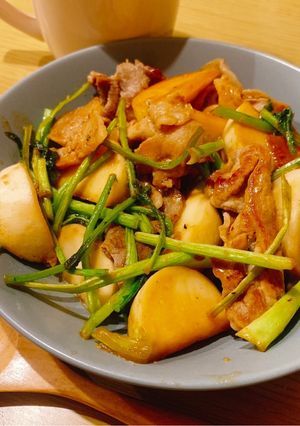 豚肉とかぶのわさび醤油炒め-レシピのメイン写真
