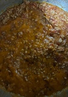 合いびき肉のミートソース（圧力なべ使用）-レシピのメイン写真