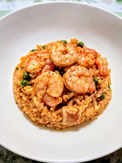 簡単ランチ!炊飯器でトマト風味エビピラフ-レシピのメイン写真