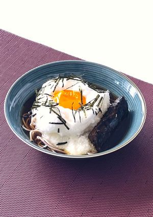 ふわとろさんま入り月見そば-レシピのメイン写真