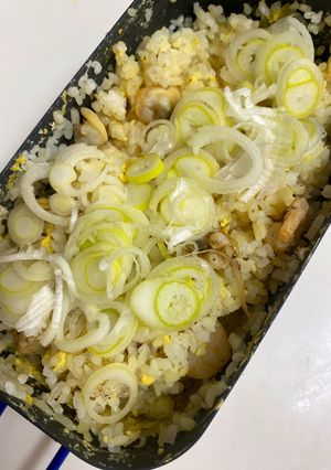 キャンプ飯！シーフードMIXチャーハン！-レシピのメイン写真