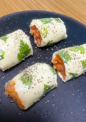 サーモンとクリチのライスペーパー巻-レシピのメイン写真
