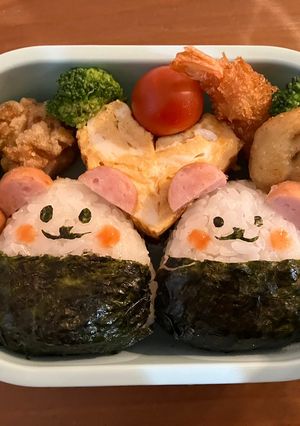 ねずみさん弁当-レシピのメイン写真