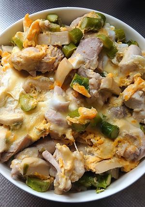 チーズ親子丼-レシピのメイン写真