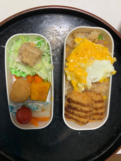 レンジ簡単味噌焼きそば味オムライス弁当-レシピのメイン写真