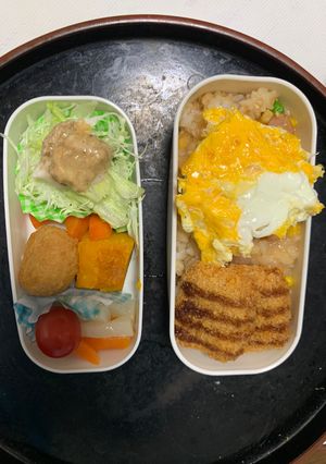 レンジ簡単味噌焼きそば味オムライス弁当-レシピのメイン写真