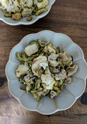 梅と塩昆布のゴーヤチャンプルー-レシピのメイン写真