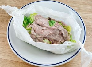 レンジで簡単 豚バラとキャベツの重ね蒸し-レシピのメイン写真