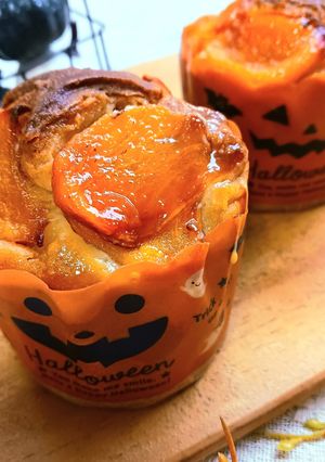 さつまいもと柿マフィン（ハロウィン）-レシピのメイン写真