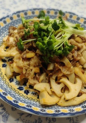 ☆豚バラ肉とレンコンのポン酢炒め☆-レシピのメイン写真
