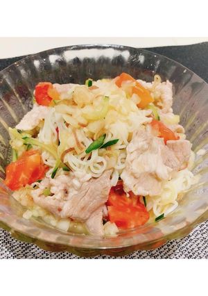 お手軽！豚しゃぶトマトそうめん-レシピのメイン写真