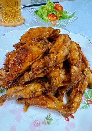 国産鳥スペアリブのコーラー照り焼き♪-レシピのメイン写真