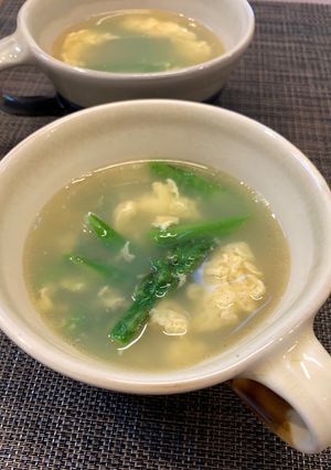 春✿*アスパラとふわふわ玉子のスープ-レシピのメイン写真