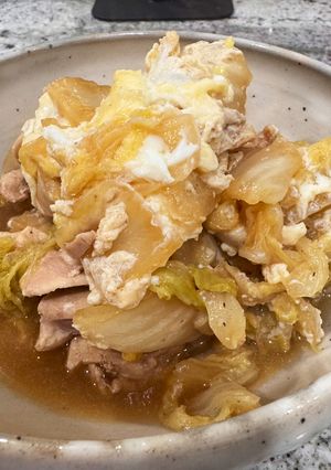 白菜と鶏ももの煮物-レシピのメイン写真