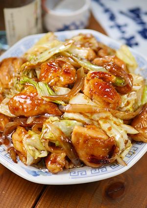 ぶっ濃い鶏トンテキ野菜炒め定食🍚🤩-レシピのメイン写真