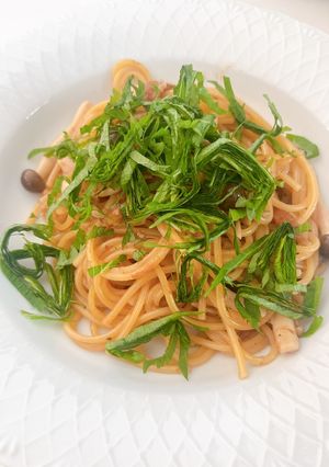ホットクック使用 梅の和風パスタ-レシピのメイン写真