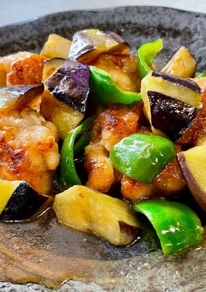 鶏もも肉となすの甘酢炒め-レシピのメイン写真