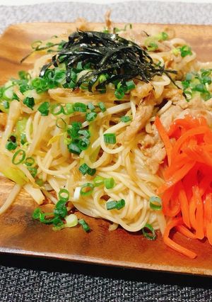 簡単!もやしたっぷり焼きラーメン風そうめん-レシピのメイン写真