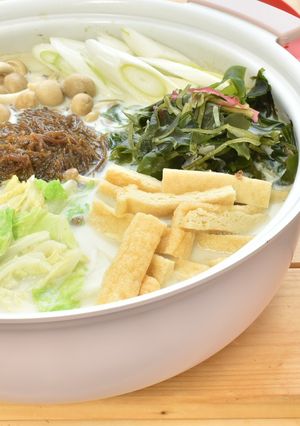 海藻の昆布茶牛乳鍋-レシピのメイン写真