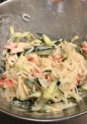 しらたき・きゅうり・カニカマのマヨ和え-レシピのメイン写真