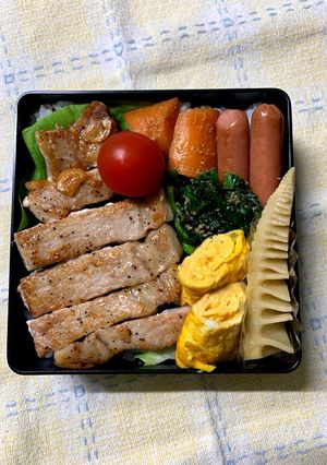4/27ﾖｯﾁｬﾝ☆トンテキお弁当-レシピのメイン写真