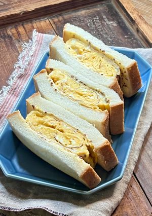 甘い厚焼き玉子サンド-レシピのメイン写真