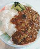 茄子と玉ねぎと豚ひき肉のカレー