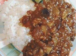 茄子と玉ねぎと豚ひき肉のカレー-レシピのメイン写真