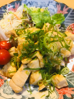 鶏肉のネギ盛りしょう油炒め-レシピのメイン写真