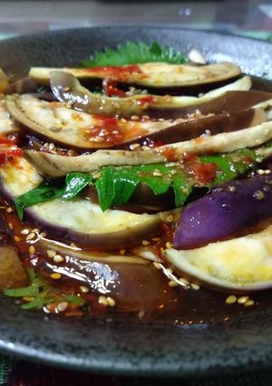 茄子と大葉の豆板醤漬け-レシピのメイン写真