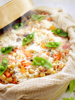 【白だし】節分豆でせいろ蒸し★大豆おこわ-レシピのメイン写真