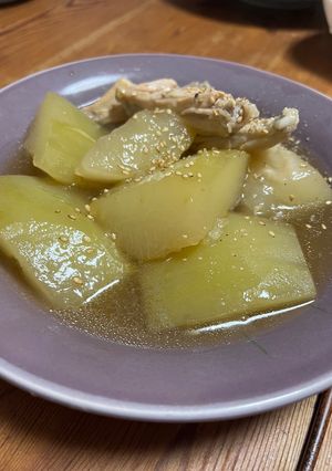 冬瓜と鳥手羽先の餡煮-レシピのメイン写真