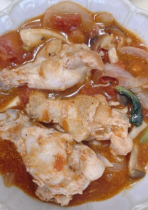 手羽元ときのこのトマト煮-レシピのメイン写真