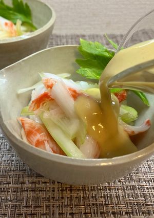 カニカマとセロリのマスタードソース！-レシピのメイン写真