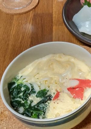 簡単☆レンチン小田巻蒸し(うどん茶碗蒸し-レシピのメイン写真