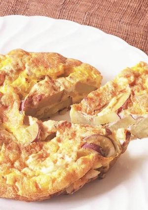 簡単ランチ♪さつま芋のスペイン風オムレツ-レシピのメイン写真