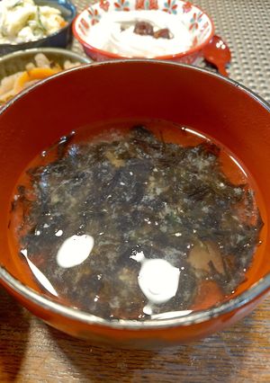 干し海苔(岩海苔)味噌汁-レシピのメイン写真
