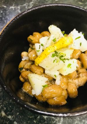 毎日の納豆●塩茹でポテト-レシピのメイン写真