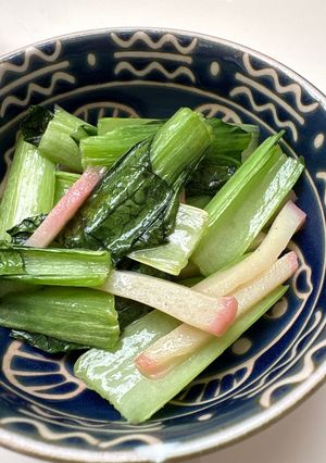小松菜の簡単ごま油炒め-レシピのメイン写真