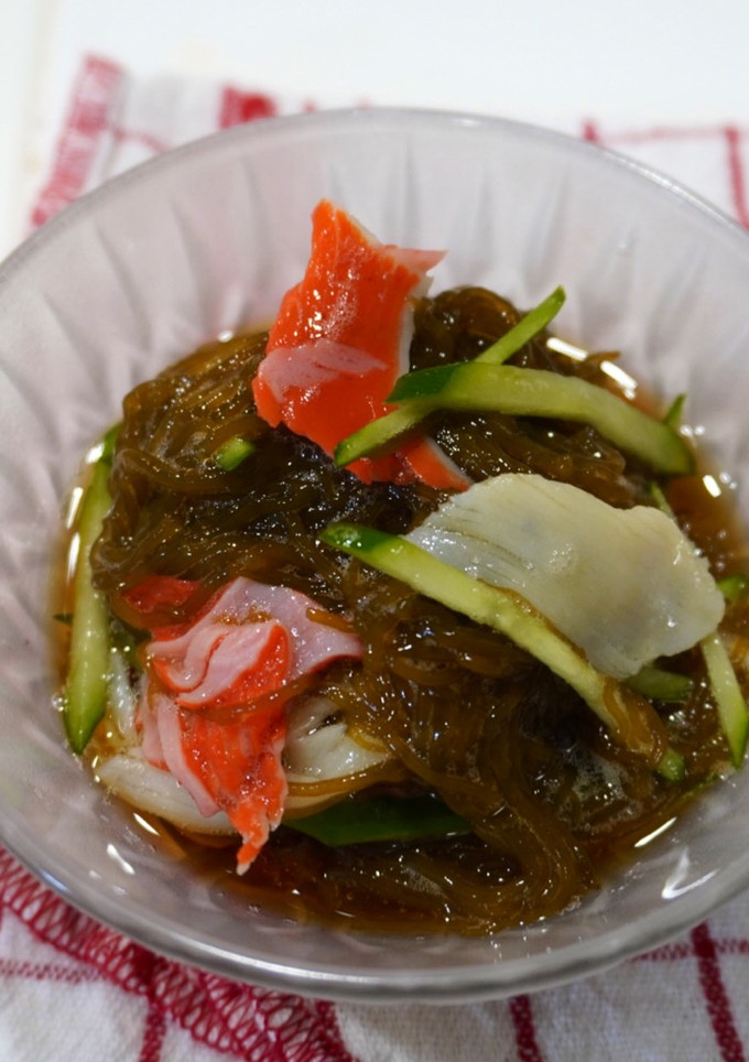 もずくときゅうりとカニカマの酢の物-レシピのメイン写真