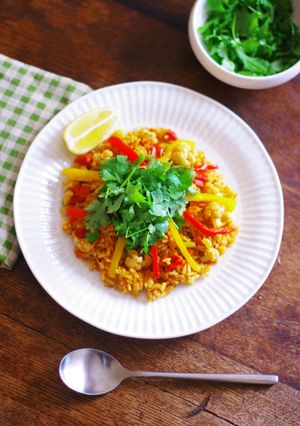 レンジで★８種のたっぷり野菜のビリヤニ風-レシピのメイン写真
