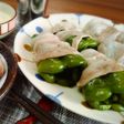 *チーズ入りピーマンの肉巻きレンジ蒸し*