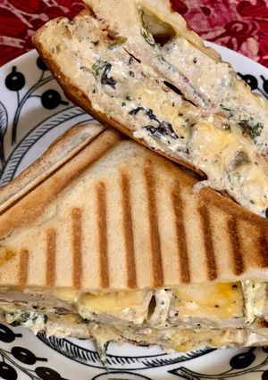 ホットサンド(鶏胸ハム・サラダ・チーズ)-レシピのメイン写真