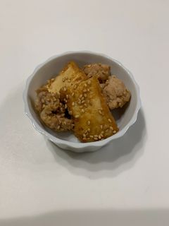 厚揚げと鶏そぼろのみそ炒め-レシピのメイン写真