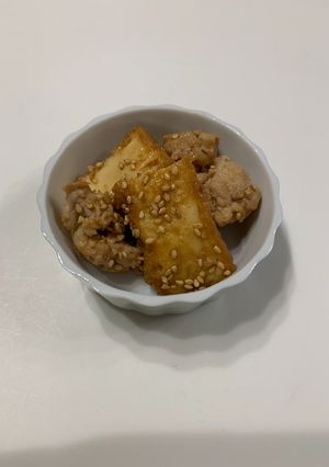 厚揚げと鶏そぼろのみそ炒め-レシピのメイン写真