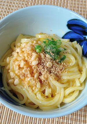レンジ調理！釜玉うどん-レシピのメイン写真