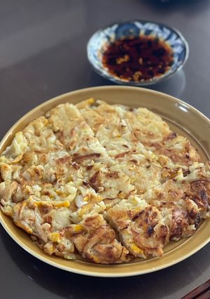 残り野菜で米粉のチヂミ♪-レシピのメイン写真