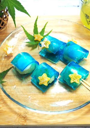 簡単10分で完成!七夕和菓子-レシピのメイン写真