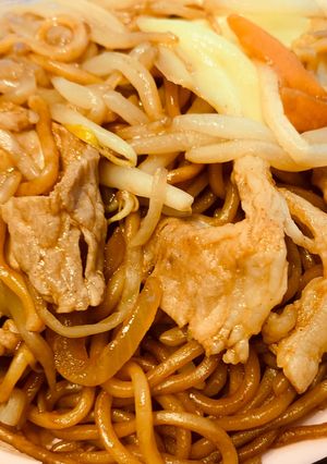 セブンの中太麺焼きそば-レシピのメイン写真
